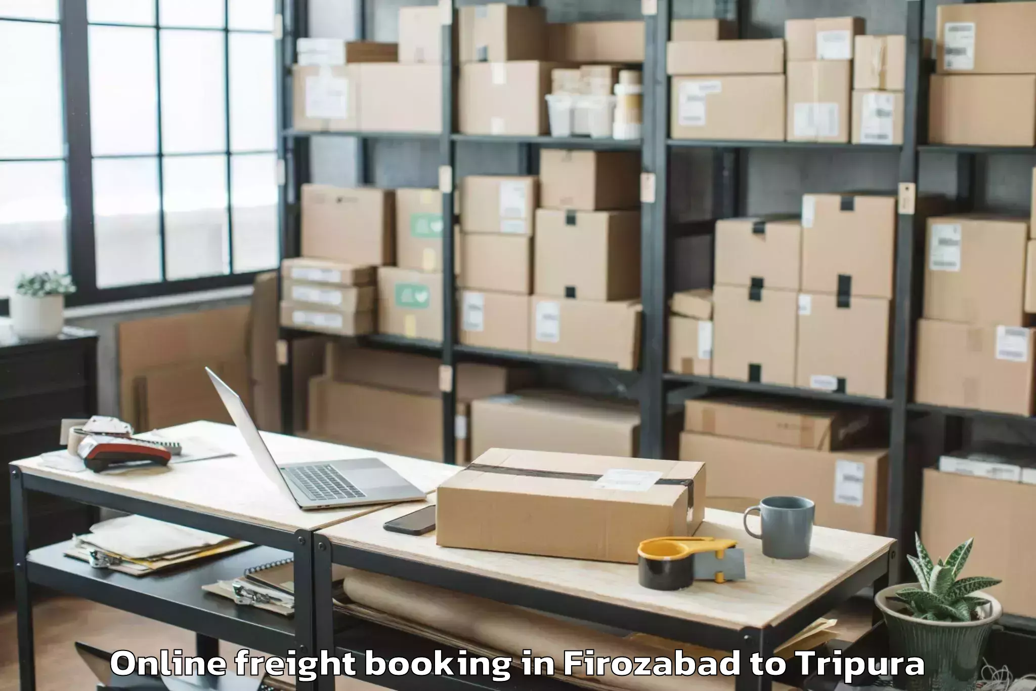 Professional Firozabad to Aambasa Online Freight Booking